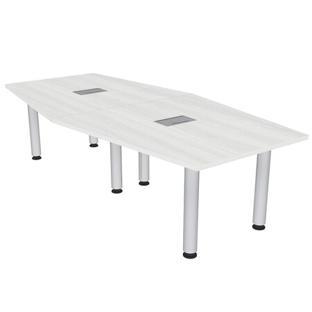 Skutchi Designs 45 in W, 96 in L, 29 in H, Engineered Wood Top, White H-HEXIR4693-PT-WC-EL